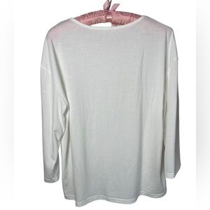 Basic White Long Sleeve Top Size Large